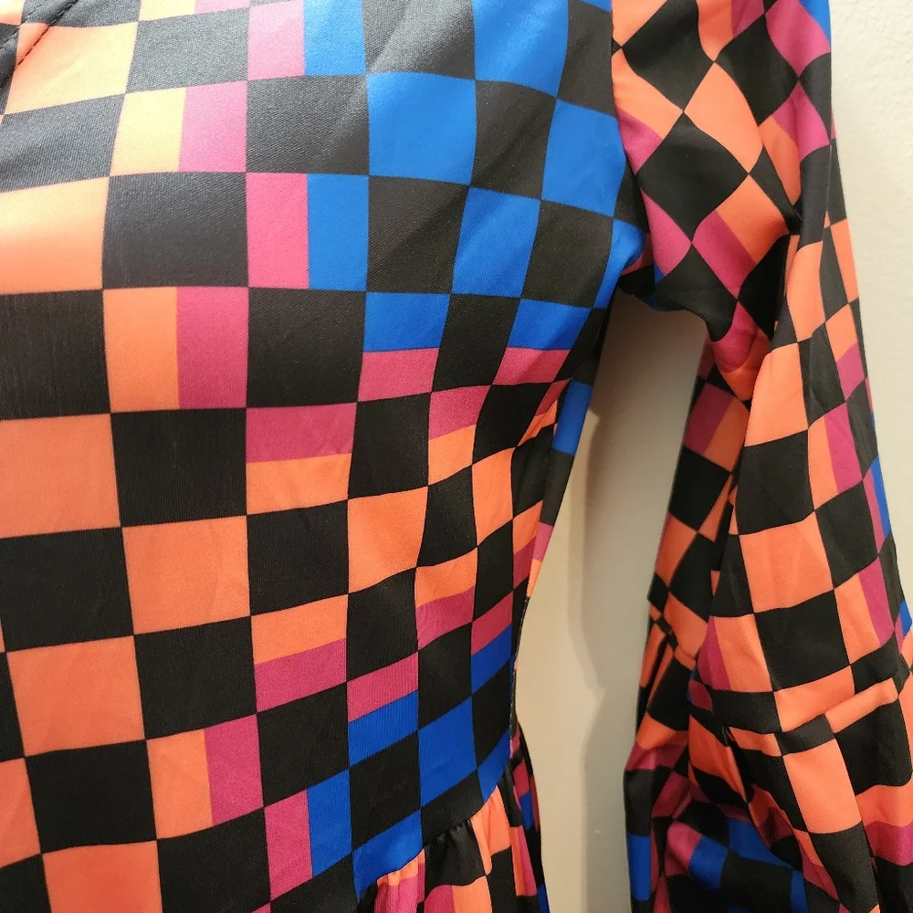 Checkers Multi-Color Dress - Picture 3 of 9